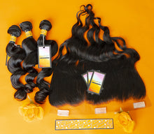 Load image into Gallery viewer, Malaysian 3 Bundles + 13x4 Lace Frontal Deals - Loose Wave