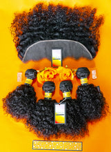 Load image into Gallery viewer, Malaysian 4 Bundles + 13x4 Lace Frontal Deals - Kinky Curly