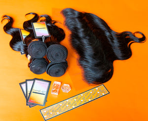 Malaysian 4 Bundles + 13x4 Lace Frontal Deals - Body Wave