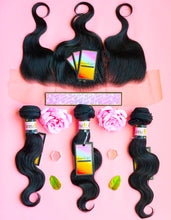 Load image into Gallery viewer, Peruvian Mink 3 Bundles + 13x4 Transparent Lace Frontal Deals - Body Wave