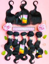 Load image into Gallery viewer, Peruvian Mink 5 Bundles + 13x4 Transparent Lace Frontal Deals - Body Wave