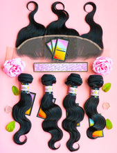 Load image into Gallery viewer, Peruvian Mink 4 Bundles + 13x4 Transparent Lace Frontal Deals - Body Wave