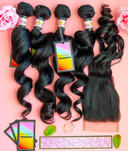Load image into Gallery viewer, Peruvian Mink 4 Bundles + 4x4 Closure Deals (Light Brown Lace) - Loose Wave