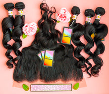 Load image into Gallery viewer, Peruvian Mink 5 Bundles + 13x4 Lace Frontal Deals (Light Brown Lace) - Loose Wave