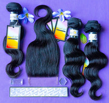 Load image into Gallery viewer, RAW 3 Bundles + 4x4 Closure Deals (Light Brown Lace) - Body Wave