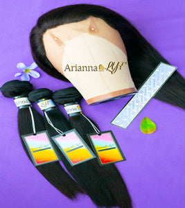 RAW 3 Bundles + 360 Frontal Deals (Light Brown Lace) - Straight